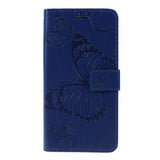 Huawei Y5 (2019) Skinndeksel med Lommebok - Blå Sommerfugl