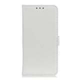 Huawei P40 Lite E Litchi Skin Flip Deksel m. Lommebok - Hvit