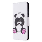 Huawei Y5p Rutete Skinndeksel med Lommebok - Baby Panda