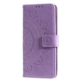 Huawei Honor 9X Lite PU Skinndeksel m. Lommebok Mandala Mønster Lilla