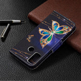 Huawei Honor 9X Lite Deksel m. Lommebok Gull Sommerfugler