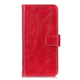 Huawei P Smart 2021 Blankt PU Skinndeksel m. Lommebok - Rød