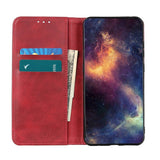 Huawei P Smart (2021) Moderne PU Skinndeksel m. Lommebok - Rød