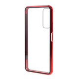 Huawei P Smart 2021 Magnetisk Deksel m. Glas Forside & Bakside- Rød
