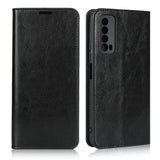 Huawei P Smart 2021 Nøytralt PU Skinndeksel m. Lommebok - Sort
