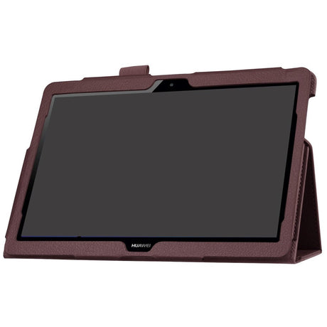 Huawei MediaPad T3 10 9.6" Skinn Deksel m. Stativfunksjon Brun