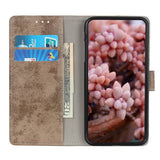 Motorola Moto E6 Plus Vintage Skinndeksel med Lommebok Brun