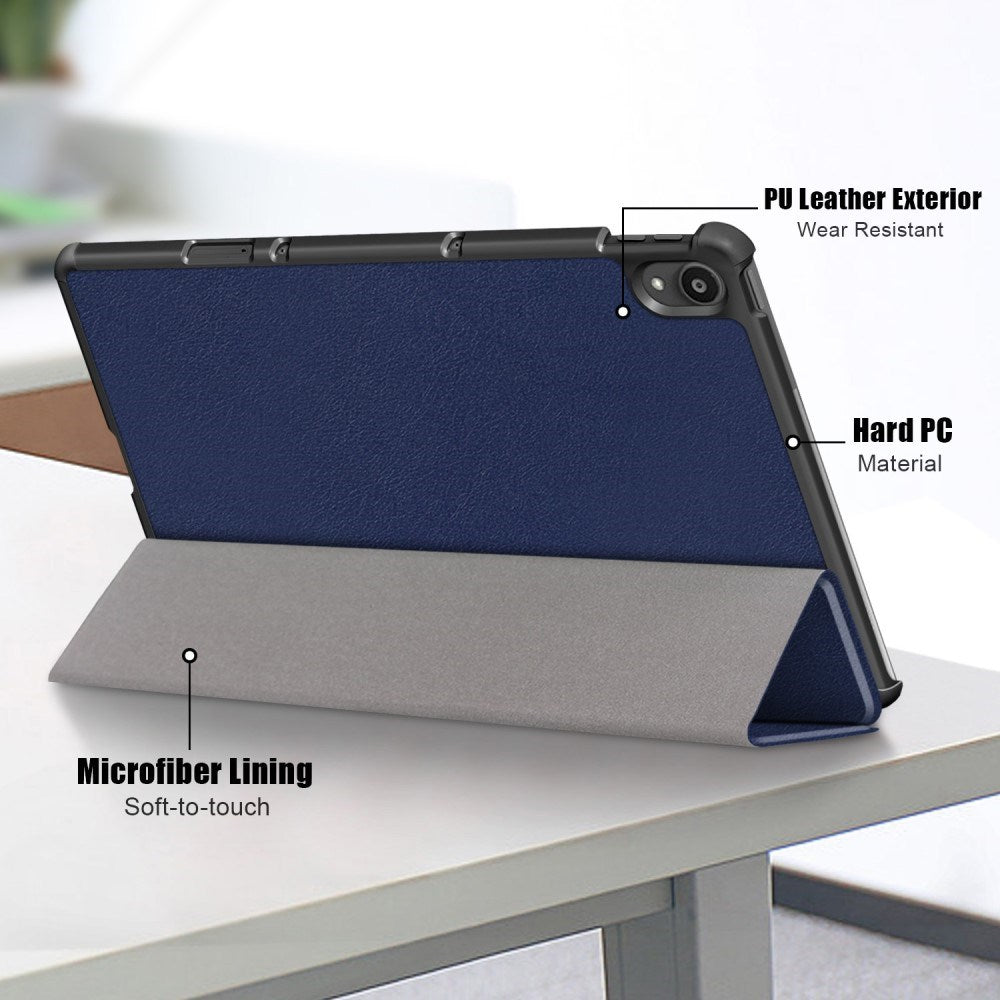 Lenovo Tab P11 / P11 (5G) / P11 Plus Tri-fold Flip Deksel med Sove-Funksjon - Blå