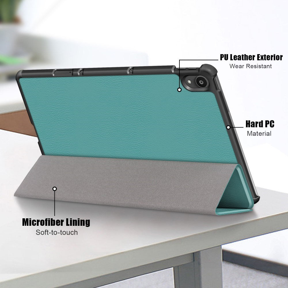 Lenovo Tab P11 / P11 (5G) / P11 Plus Tri-fold Flip Deksel med Sove-Funksjon - Grønn