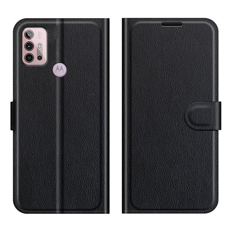 EIDERWOOD Motorola Moto G10 / G20 / G30 Kunstskinn Flip Deksel med Kortholder & Ståfunksjon - Svart