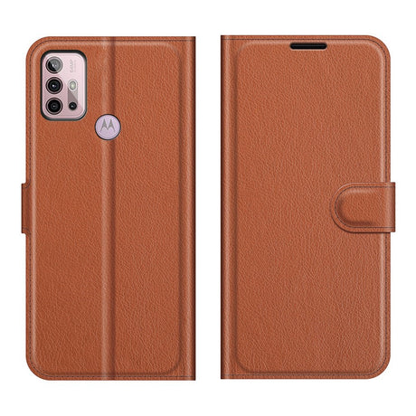 EIDERWOOD Motorola Moto G10 / G20 / G30 Kunstskinn Flip Deksel med Kortholder & Ståfunksjon - Brun
