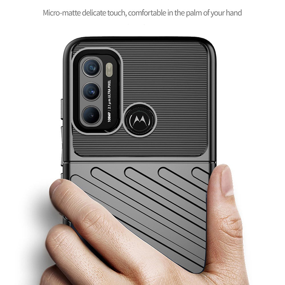 Motorola Moto G60 Thunder Series Twill Plast Deksel - Svart