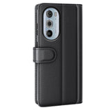 EIDERWOOD Motorola Edge 30 Pro Kunstskinn Deksel med Lommebok - Svart