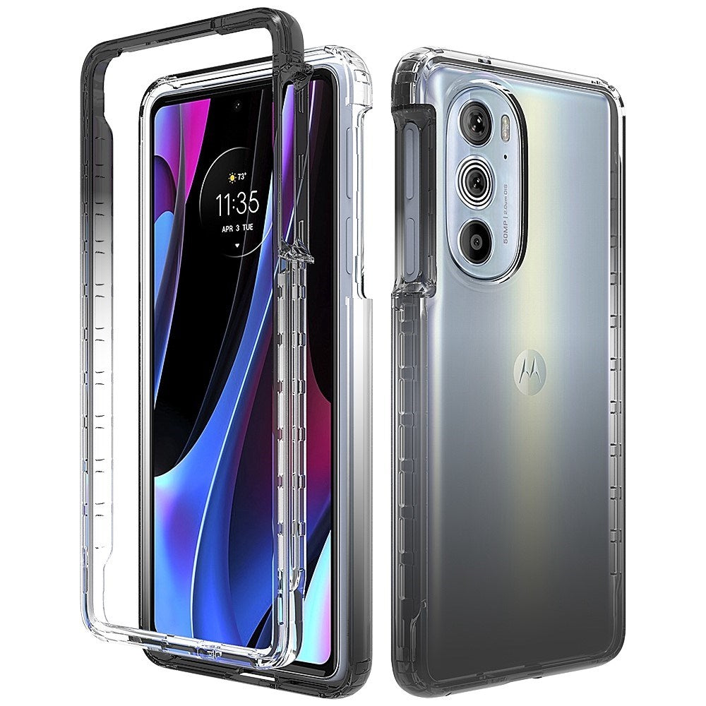 EIDERWOOD Motorola Edge 30 Pro 2-in-1 Støtdempende Plastdeksel - Gjennomsiktig