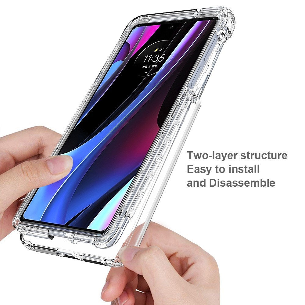 EIDERWOOD Motorola Edge 30 Pro 2-in-1 Støtdempende Plastdeksel - Gjennomsiktig