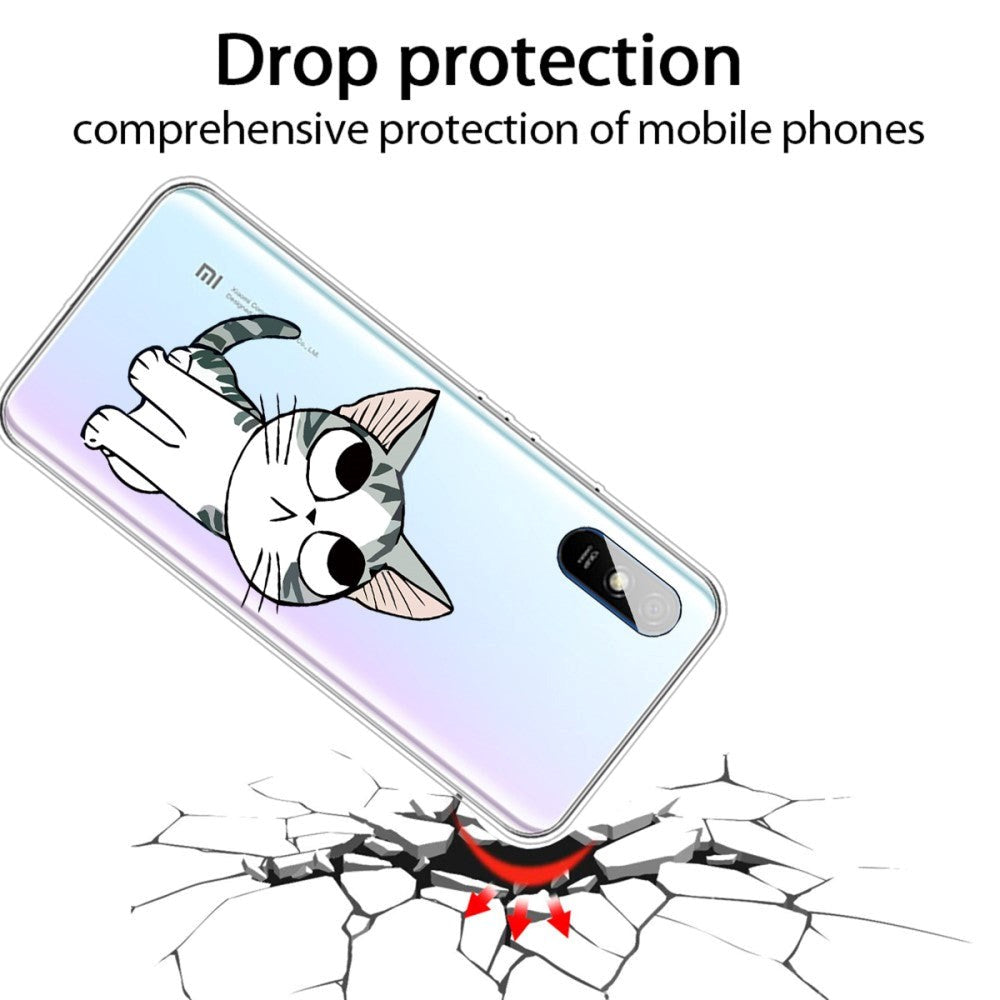 Xiaomi Redmi 9A / 9AT Fleksibelt Plastdeksel - Søt Katt