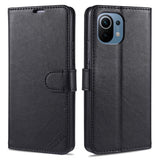 Xiaomi Mi 11 AZNS Kunstskinn Deksel m. Lommebok - Svart