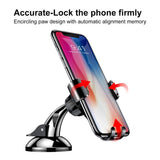Baseus Suction Cup Gravity Car Mount - Mobilholder til Bil - Max Mobil: 63 x 88mm - Svart
