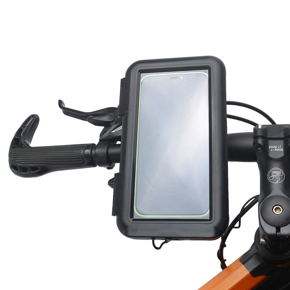 Vanntett & Roterbar Mobiltelefonholder for Sykkel (Maks. Mobil: 160 x 82 mm) - Svart