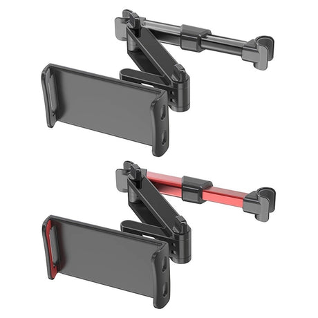 Baksete Car Mount For Bilens Nakkestøtte - Maks Mobil: 195mm x 100mm - Rød