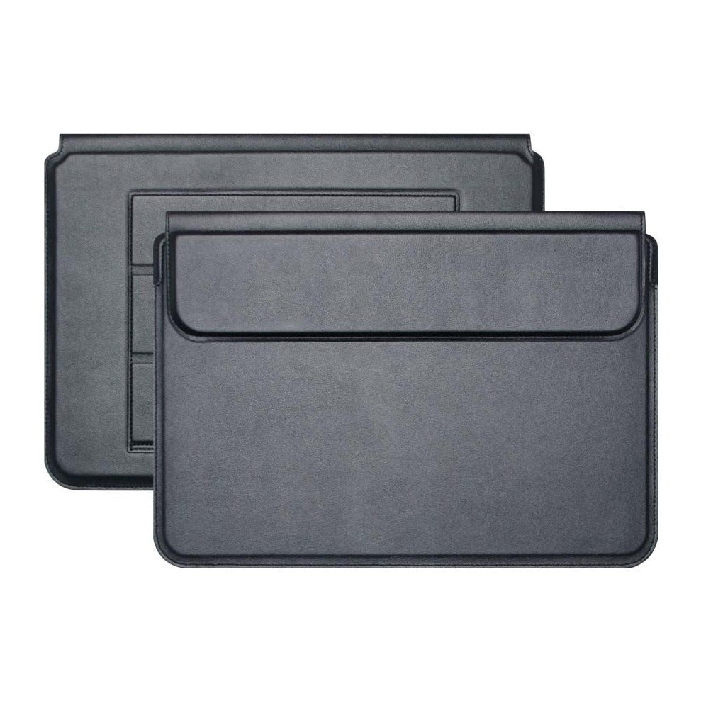 Tri-fold PU Skinn MacBook Sleeve 15-16" (37 x 27 cm) - Svart