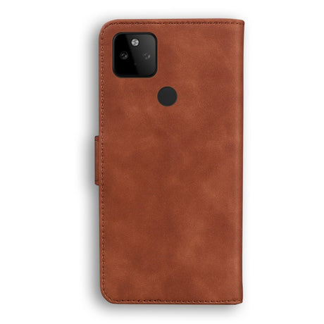 EIDERWOOD Google Pixel 5a Flip Deksel i Kunstskinn med Lommebok - Brun