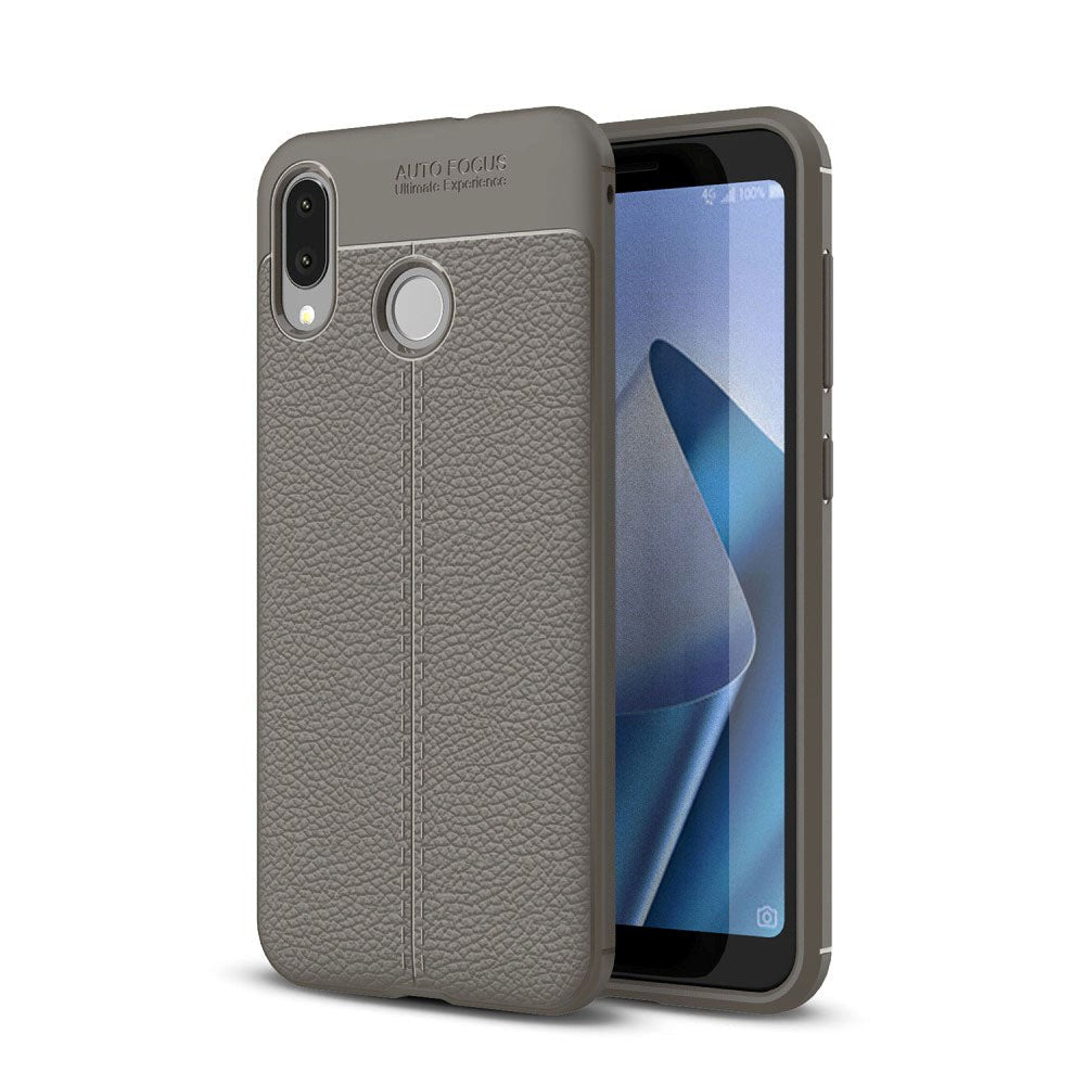Asus Zenfone Max M1 ZB555KL Litchi Grain Fleksibelt Deksel Grå