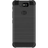 Asus Zenfone 6 (ZS630KL) IMAK Carbon Fiber Plastik Deksel Svart
