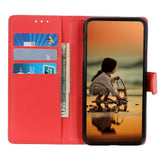 Asus ROG Phone 3 (ZS661KS) Litchi PU Skinndeksel m. Lommebok Rød