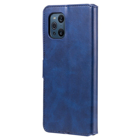 OPPO Find X3 Pro Flip Deksel i Kunstskinn med Lommebok og Magnetisk Lukking - Blå