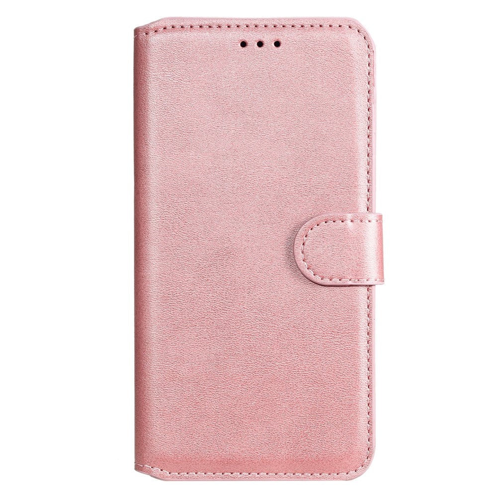 OPPO Reno6 Pro Flip Deksel i Kunstskinn med Lommebok og Magnetisk Lukking - Rose Gold