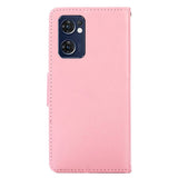 OPPO Find X5 Lite Flip Deksel i Kunstskinn med Lommebok og Magnetisk Lukking - Rosa