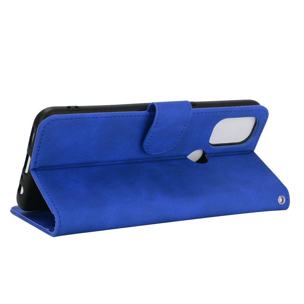 EIDERWOOD OnePlus Nord N10 Kunstskinn Flip Deksel m. Kortholder & Ståfunksjon - Blå