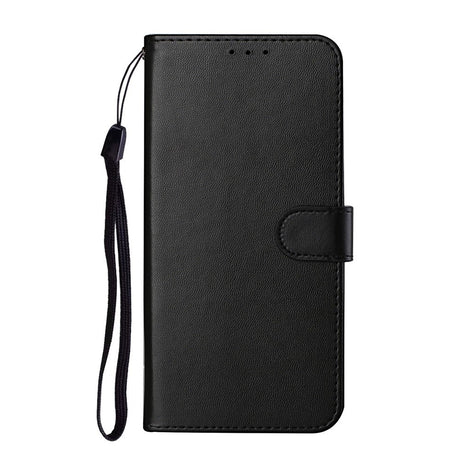 EIDERWOOD OnePlus 8T Kunstskinn Deksel med Stropp & Kortholder – Svart