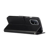EIDERWOOD OnePlus 8T Kunstskinn Deksel med Stropp & Kortholder – Svart