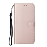 EIDERWOOD OnePlus 8T Kunstskinn Deksel med Stropp & Kortholder – Rose Gold