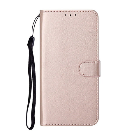EIDERWOOD OnePlus 8T Kunstskinn Deksel med Stropp & Kortholder – Rose Gold