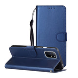 EIDERWOOD OnePlus 8T Kunstskinn Deksel med Stropp & Kortholder – Blå