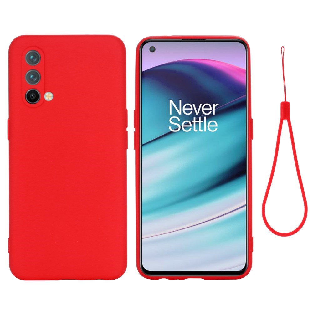 EIDERWOOD OnePlus Nord CE (5G) Liquid Silikon Deksel m. Stropp - Rød
