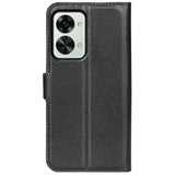 EIDERWOOD OnePlus Nord 2T (5G) Kunstskinn Flip Deksel m. Kortholder & Ståfunksjon - Svart