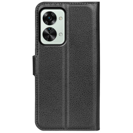 EIDERWOOD OnePlus Nord 2T (5G) Kunstskinn Flip Deksel m. Kortholder & Ståfunksjon - Svart
