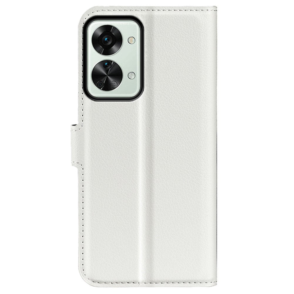 EIDERWOOD OnePlus Nord 2T (5G) Kunstskinn Flip Deksel m. Kortholder & Ståfunksjon - Hvit