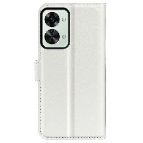 EIDERWOOD OnePlus Nord 2T (5G) Kunstskinn Flip Deksel m. Kortholder & Ståfunksjon - Hvit