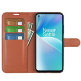 EIDERWOOD OnePlus Nord 2T (5G) Kunstskinn Flip Deksel m. Kortholder & Ståfunksjon - Brun