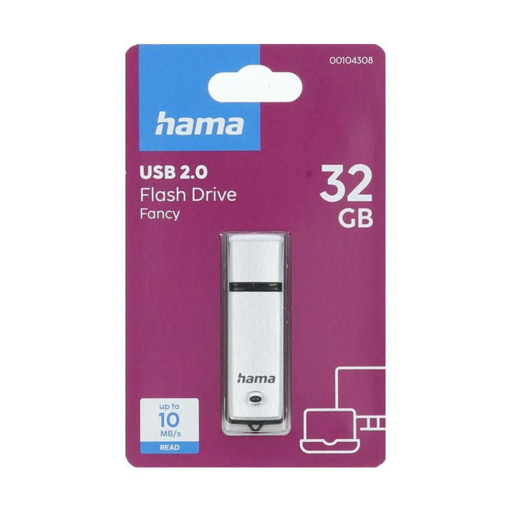 HAMA 32GB USB-Minne 2.0 - 10MB/s - Sølv / Svart