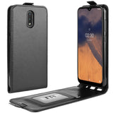 Nokia 2.3 Neutralt PU Skinn Flip Deksel m. Lommebok - Sort