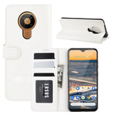 Nokia 5.3 Blankt  PU Skinndeksel  m. Lommebok Hvit