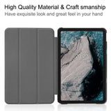 Nokia T20 Tri-fold Tri-Fold Flip Deksel i Kunstskinn - Rosa Gull