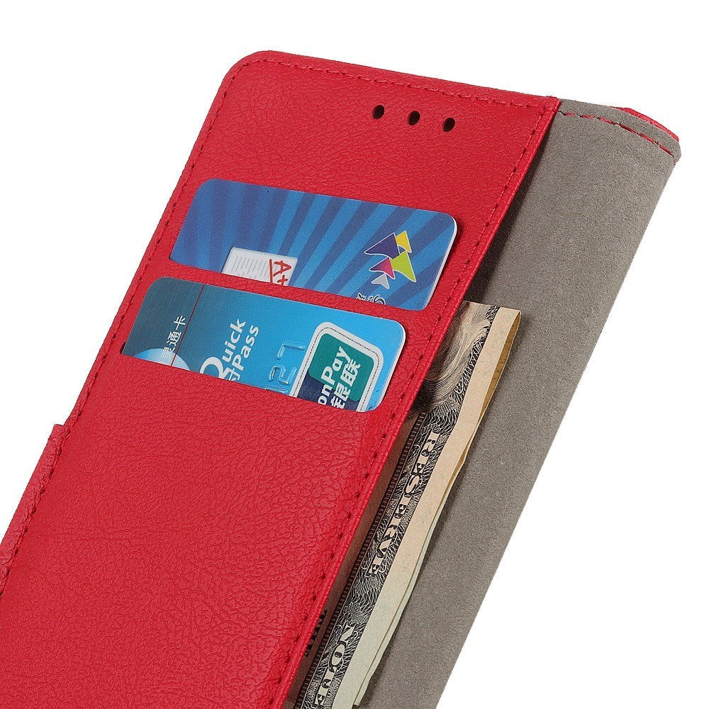 Nokia C2 2nd Edition PU Skin Flip Deksel med Lommebok - Rød