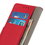 Nokia C2 2nd Edition PU Skin Flip Deksel med Lommebok - Rød